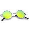 zeroUV Small Retro-Vintage Style Lennon Inspired Round Metal Circle Sunglasses