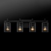 Globe Electric 52089 Dakota 4-Light Vanity Light, Matte Black, Seeded