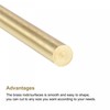 sourcing map Brass Rod, Solid Brass Round Rod, 10 mm