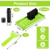 100 Pack 5ml Black and Green Lip Balm Containers with