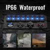 RVBOATPAT Marine Boat Switch Panel Waterproof 8 Gang 12V Rocker