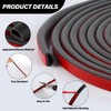 Silicone Weather Stripping Door Seal, 20FT Self Adhesive D-Shaped Door