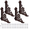 Blulu 4 Pack Antique Style Cast Iron Shelf Brackets Decorative
