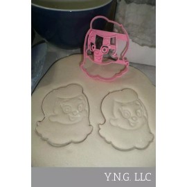 AJT PINK GUPPIE FACE MERPERSON CARTOON CHARACTER SPECIAL COOKIE CUTTER USA PR3547