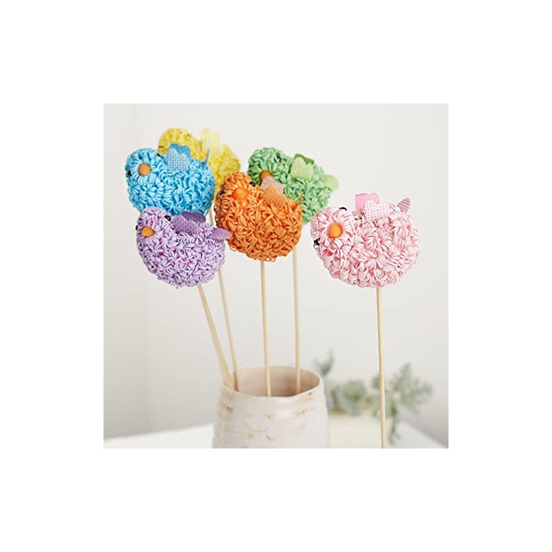 Factory Direct Craft Six Assorted Easter Artificial Chick Floral Picks