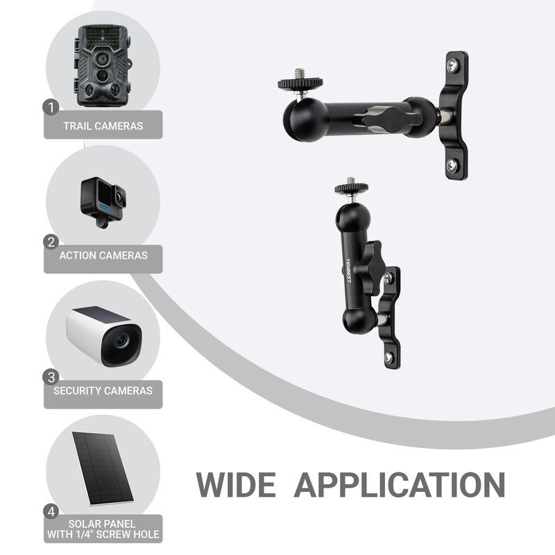 TENBEST Trail Camera Mounting Bracket, Rust-Proof Aluminum and Stainless Steel