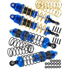 RCMYou RC Aluminum Alloy Shocks Upgrades Part for 1/16 Mini Maxx 4WD (107154-1),Mini XRT VXL-3S (108076-1) RC Truck, Front & Rear Big Bore RC Shock Absorber Hops Up,Navy Blue