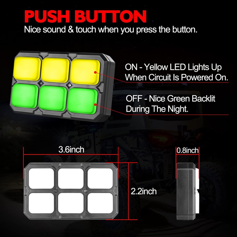 6 Gang Switch Panel, RFROAD LIGHTING Touch Panel Circuit Control