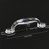 LUORNG Adhesive Drawer Knob 2PCS Transparent Acrylic Pull Handles, Dresser