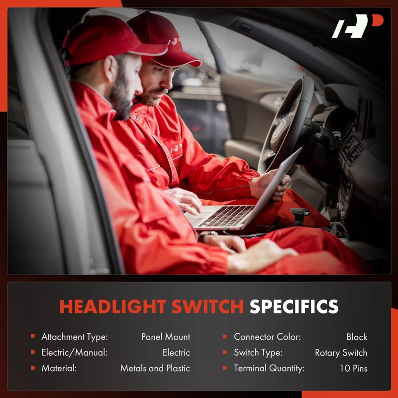 A-Premium Headlight Switch Headlamp Dimmer Switch W/front fog light Compatible