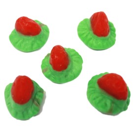 Fruit Gum Jelly Strawberries with Green Fruit Gum Base Halal 175 g