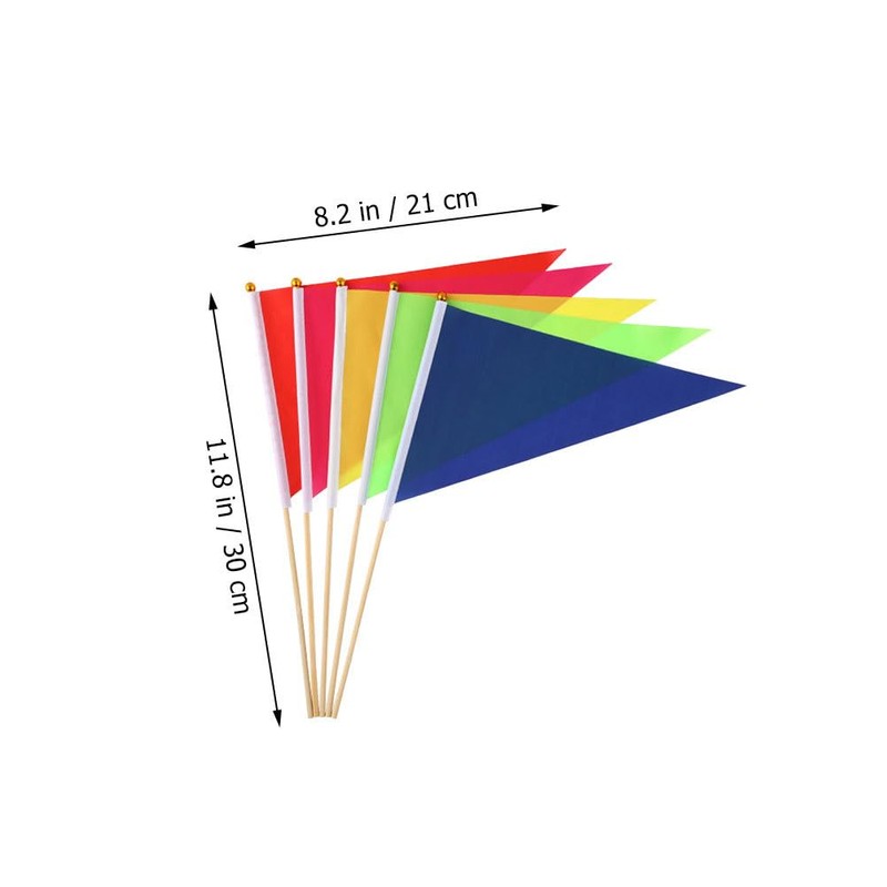 POPETPOP Bunting Flags, Pack of 10 Mini Hand Hold Flag,