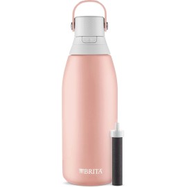 Brita Stainless Steel Premium Filtering Water Bottle, BPA-Free, Reusable,
