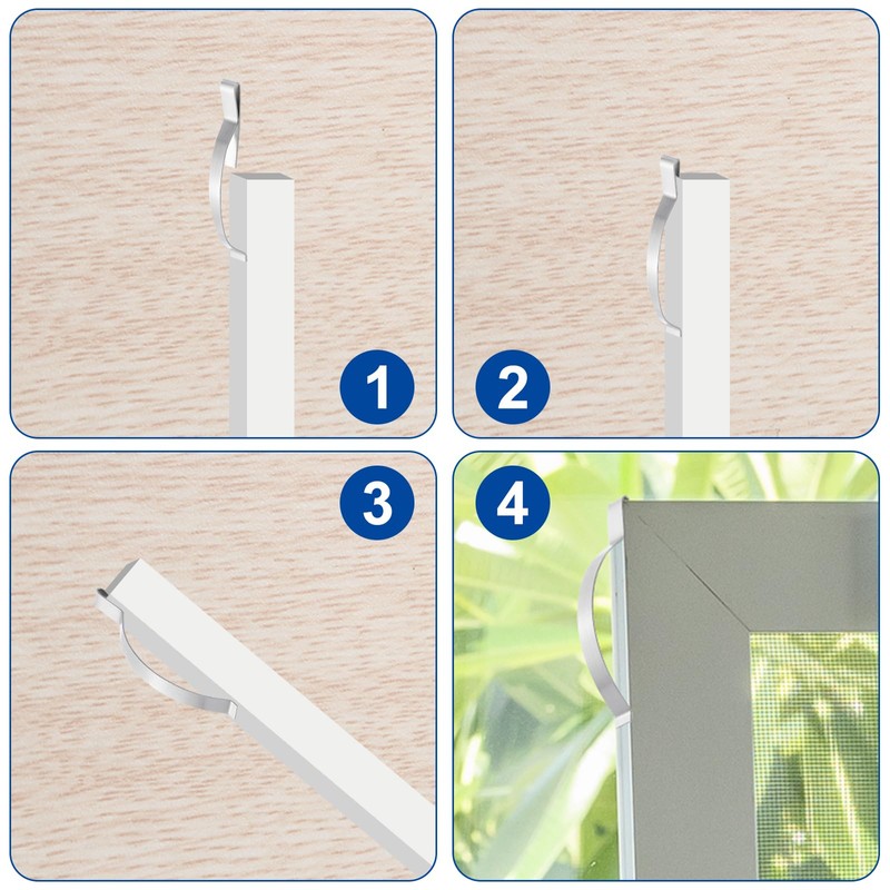 sourcing map 20Pcs Window Screen Tension Spring, Corner Mount Flat