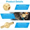 PATIKIL Lamp Solid Brass Neck, 2 Pcs Turned Brass Spindle