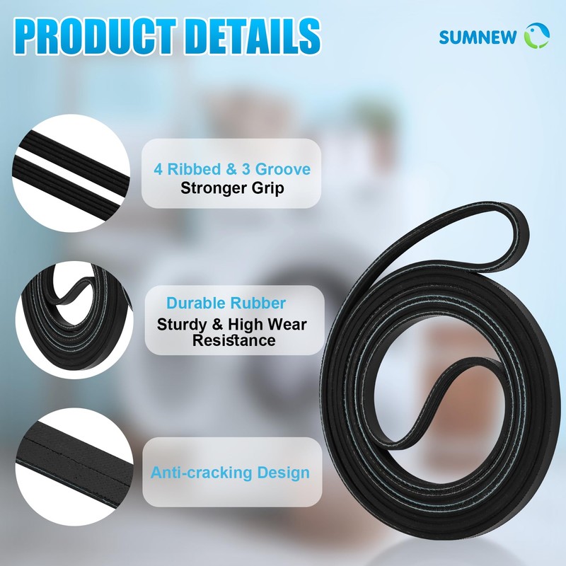 WE03X29897 Dryer Drum Belt Compatible For GE Hotpoint Kenmore Dryer