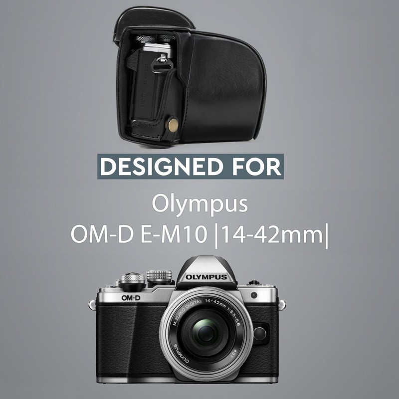 MegaGear "Ever Ready" Protective Leather Camera Case, Bag for Olympus