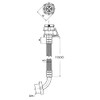 SANEI PT17-1A-1.5M Automatic Washing Machine Water Supply Hose, Length 5.9