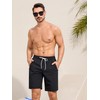 SILKWORLD Mens Swim Trunks with Compression Liner 9 Inch Inseam