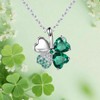 LEXLUNE 4 Leaf Clover Necklace For Women, Sterling S925 Silver