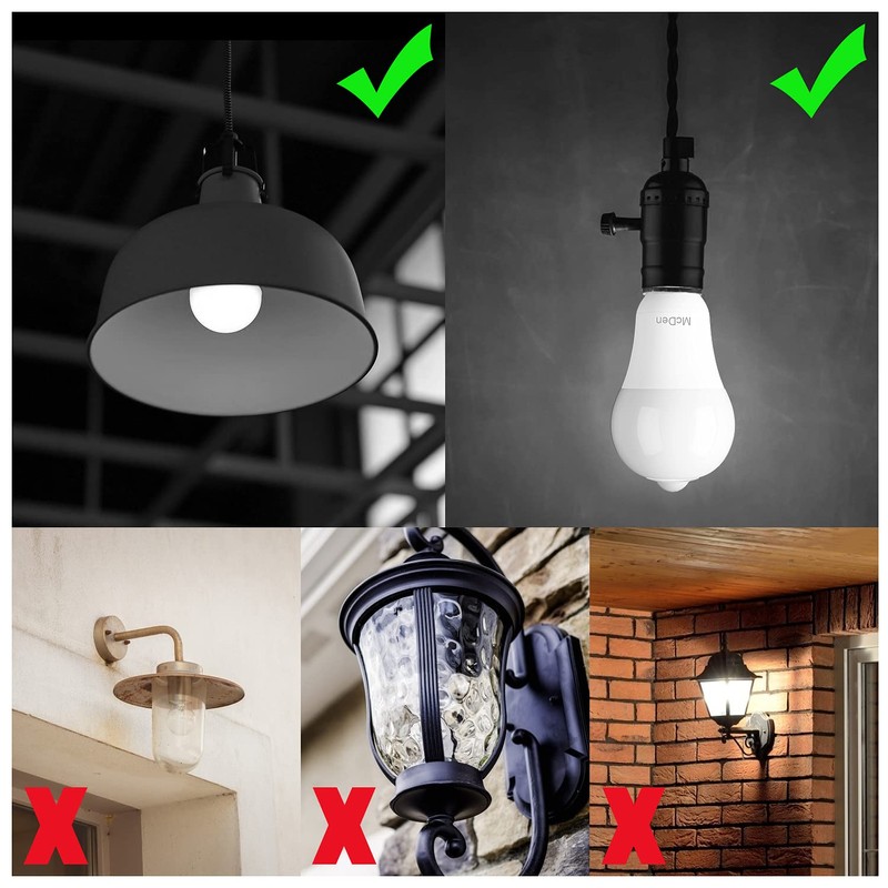 McDen Motion Sensor Light Bulb, Indoor Motion Activation Detector Light