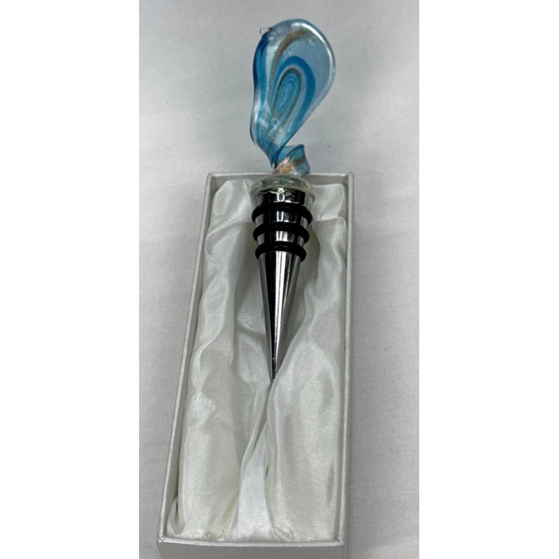 Murano Vintage Murano Art Deco Collection Glass Wine Stopper  in