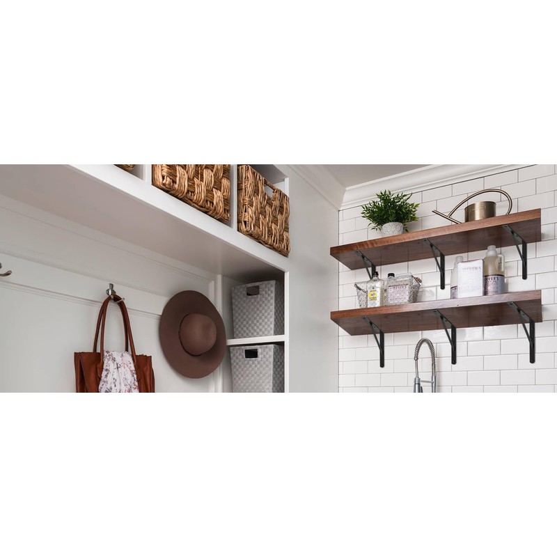 12 Pack L12 x H 8" Black Heavy Duty Shelf