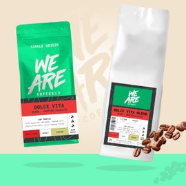 Coffee Beans 1kg Bag, Whole Bean Coffee, Dolce Vita Blend Coffee Beans, 100% Arabica & Robusta, Dark Roast Fresh Coffee, Single Origin (We Are Coffee Co)