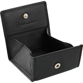 Mieno Coin Purse, Coin Purse, Men's, Women's, Box-Shaped, Genuine Leather, Palm Size, Mini, Black