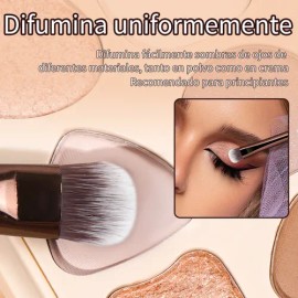 9pzs Brochas Para Maquillaje Profesional Suave Incluye Brochas Para Base Y Brochas Para Mascarillas Kit De Maquillaje Faciales Color Marrón Y Morado  