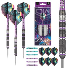 DW Liberty 90% Tungsten Steel Tip Darts 25G, Precision Balanced, Accurate and Durable - Perfect for Professional and Recreational Players