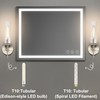 Brushed Nickel Bathroom Vanity Light, Wall Sconces Set of 2