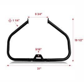 Black Engine Guard Highway Crash Bar Fits for Harley Softail Models 2018-2024 Breakout FXBR Deluxe FLDE Heritage Low Rider FXLRST Fat Bob Fat Boy Street Bob Slim Sport Glide