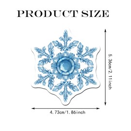 Snowflake Stickers 50 Pcs Snowflake Decals for Winter Decoration Waterproof Vinyl Christmas Stickers for Window Door Water Bottles Laptop Suitcase Skateboard Craft Supplies Christmas Party Decor