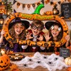 Halloween Inflatable Pumpkin Photo Frame with Spider Web and 6