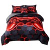 JQinHome Queen Size Gaming Bedding Set 6-Piece Comforter for Boys