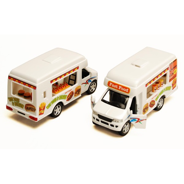 Fast Food Truck, White - 5253/57D - 5" Scale Diecast