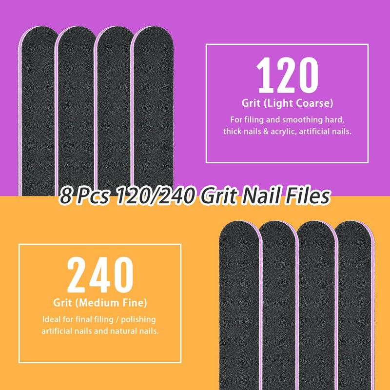 TsMADDTs Nails File 20 PCS Double Sided Emery Board for