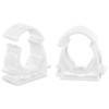 20 PCS White Plastic Water Pipe Clamps,Snap-On Single Tube Clips