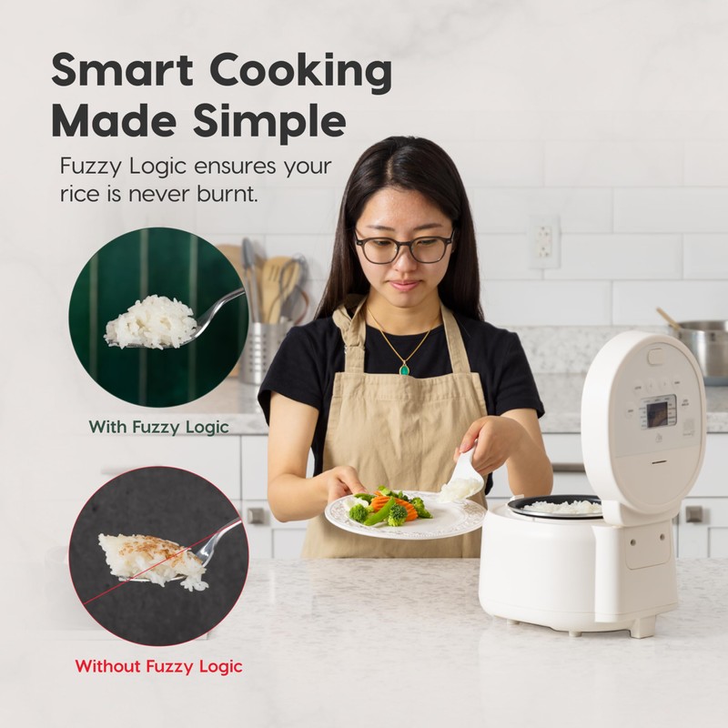IRIS USA Micom Japanese Rice Cooker, 5-Cup Uncooked/10-Cup Cooked, Fuzzy