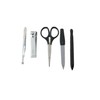 Black & Silver Metal Manicure Set (5 Pieces) - Durable,