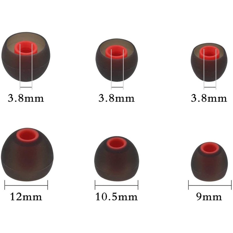 Zotech 9 Pairs (18pcs) Replacement Earbud Tips for TOZO Headphones