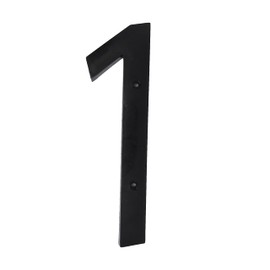 6 Inch House Home Address Street Numbers for Outdoor Indoor Exterior Building Apartment Yard Black Plastic, UV Resistant Number 0-9 Letter A-G (1)