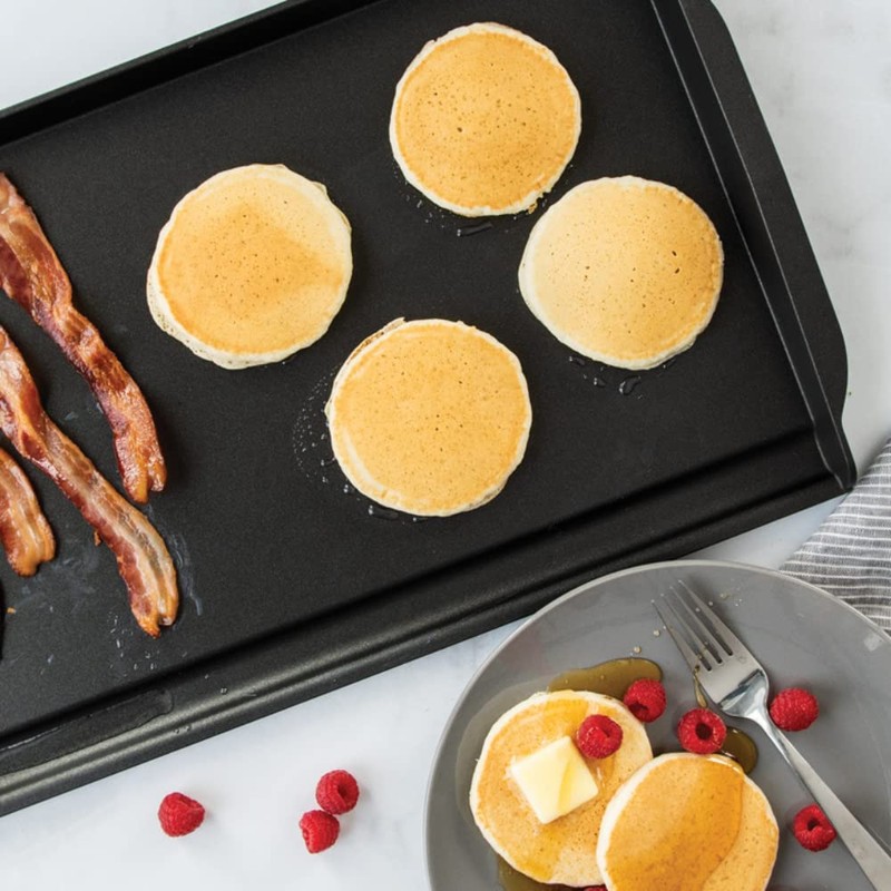 Nordic Ware 2 Burner Backsplash Griddle, Nonstick