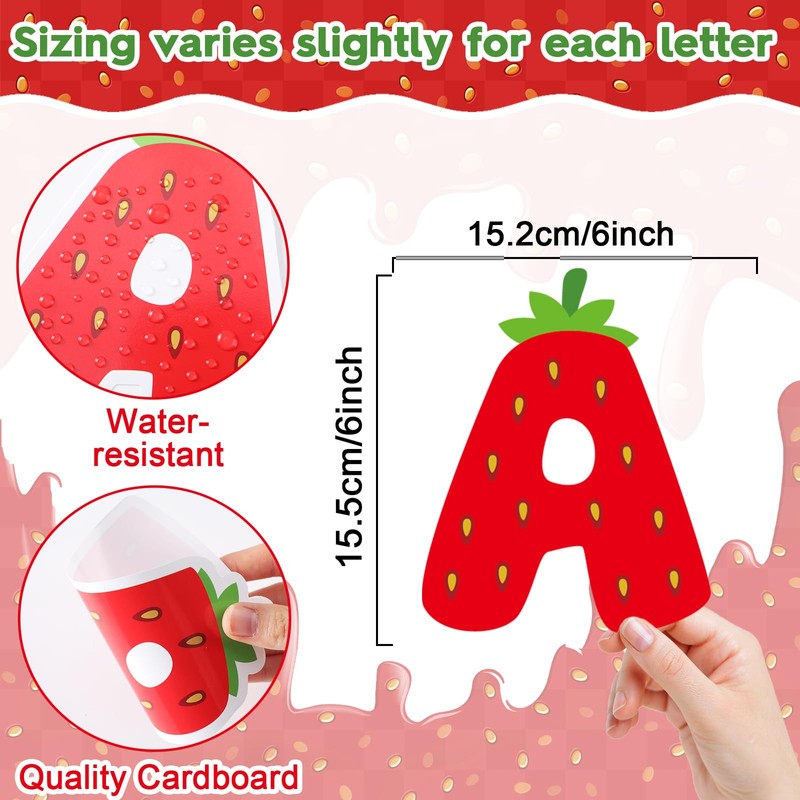 150 PCS Large 6" Bulletin Board Letters Set, Strawberry Classroom