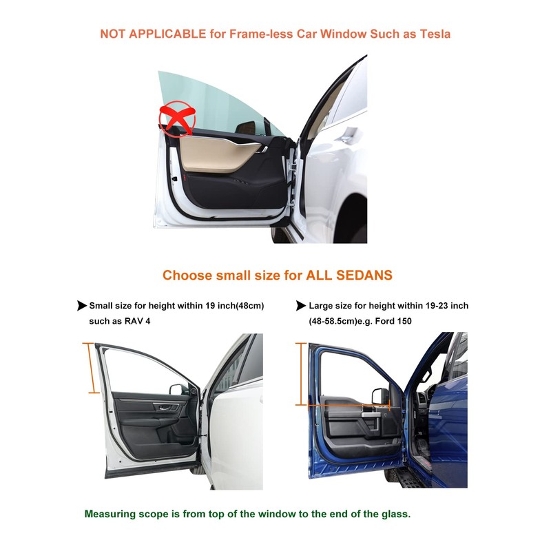 Large SUVs Compact Vans Front Window Screens for Camping Front