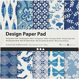 Creativ Patterned Card and Paper, Blue, One Size