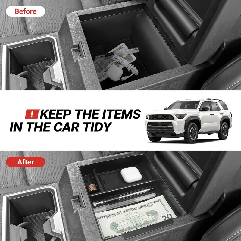 Hellet 2PCS Center Console Organizer Compatible with Toyota 2025 2026