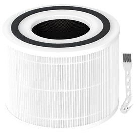 1 Pack True HEPA Core 300 Replacement Filter for LEVOIT Core 300 and Core 300S Air Purifier, Core 300-RF, 3-in-1 H13 Activated Carbon Filtration System for Dust, Lint, Pollen, Pet Dander etc. (White)