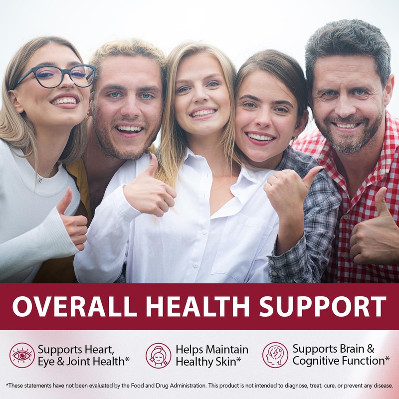 Astaxanthin 12mg – Natural Astaxanthin from Haematococcus Pluvialis, Triple Strength